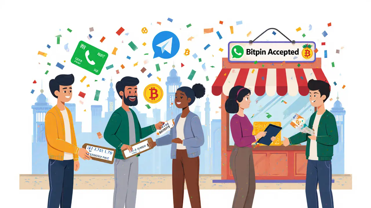 People exchanging crypto gift cards via messaging apps in Iran