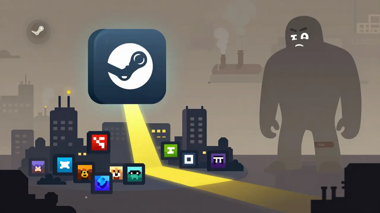 GameSwift launcher with 45 small games, major studios watching from afar.