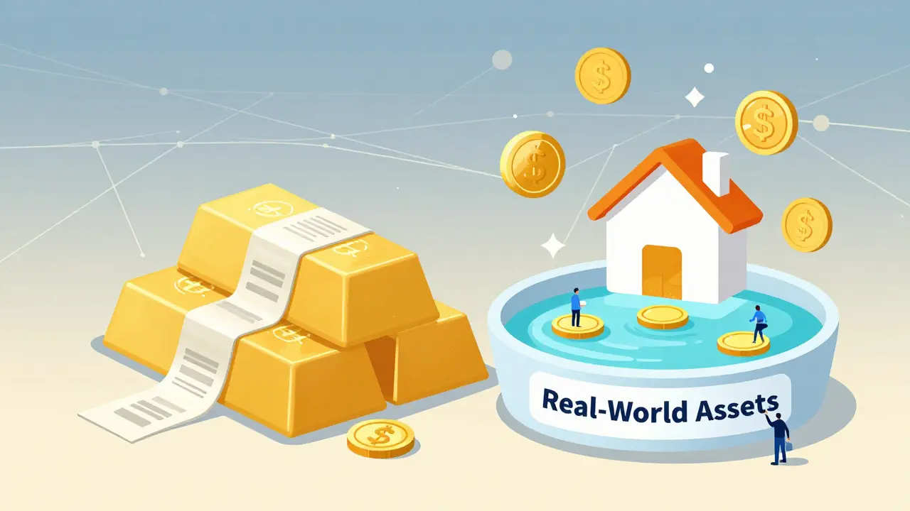 Gold bar and house turned into tokens used in real-world asset DeFi protocols
