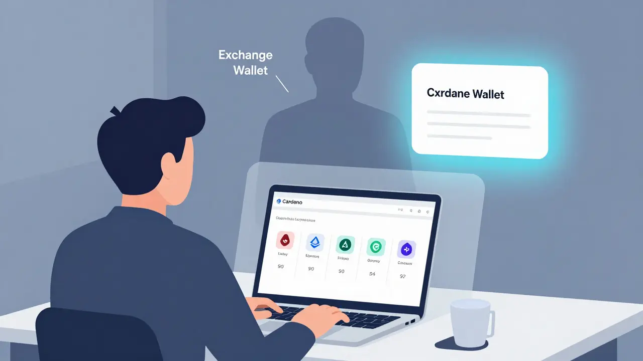 A person connecting multiple crypto wallets to claim NIGHT tokens on a Cardano wallet interface with a vesting timer overlay.