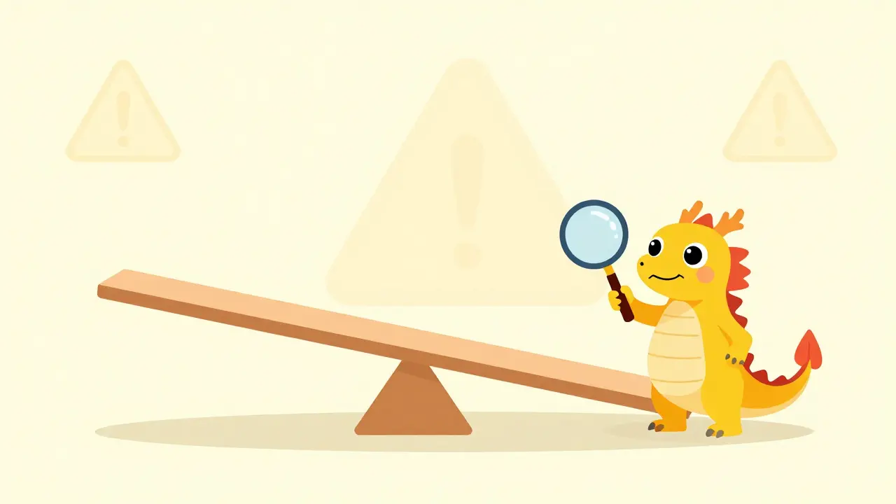 Seesaw balancing weights showing market risk in flat illustration art