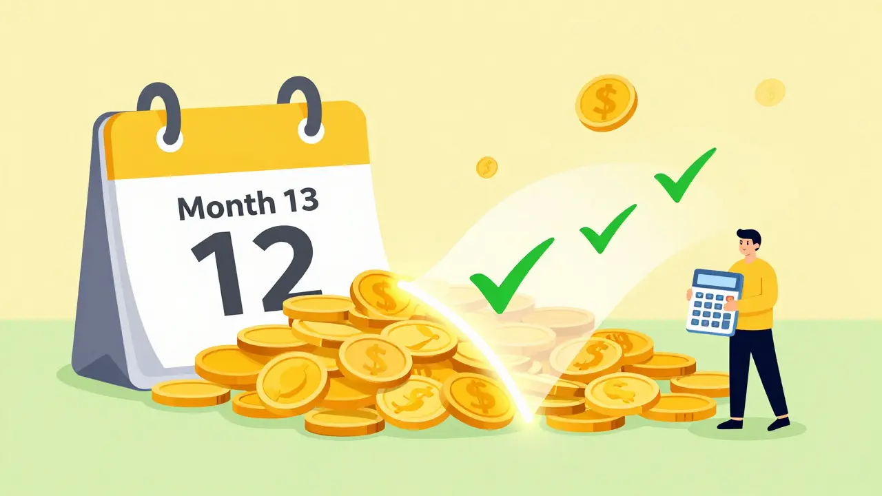 Calendar flipping past 12 months splits gold coins in half to show tax discount