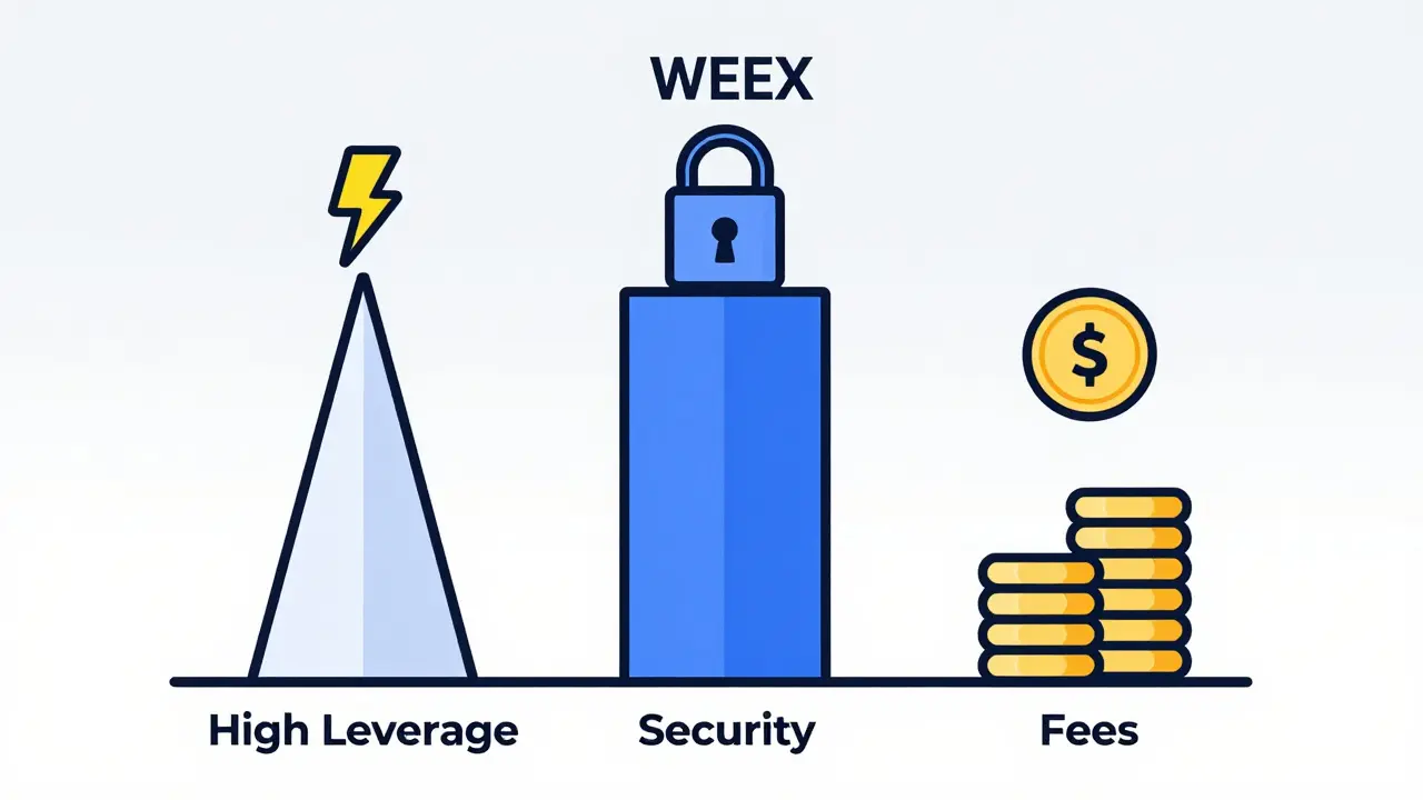 Scale balancing leverage, security, and fees for crypto trading