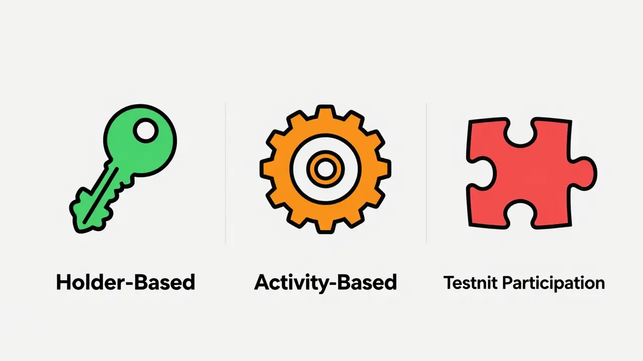 Icons comparing airdrop models