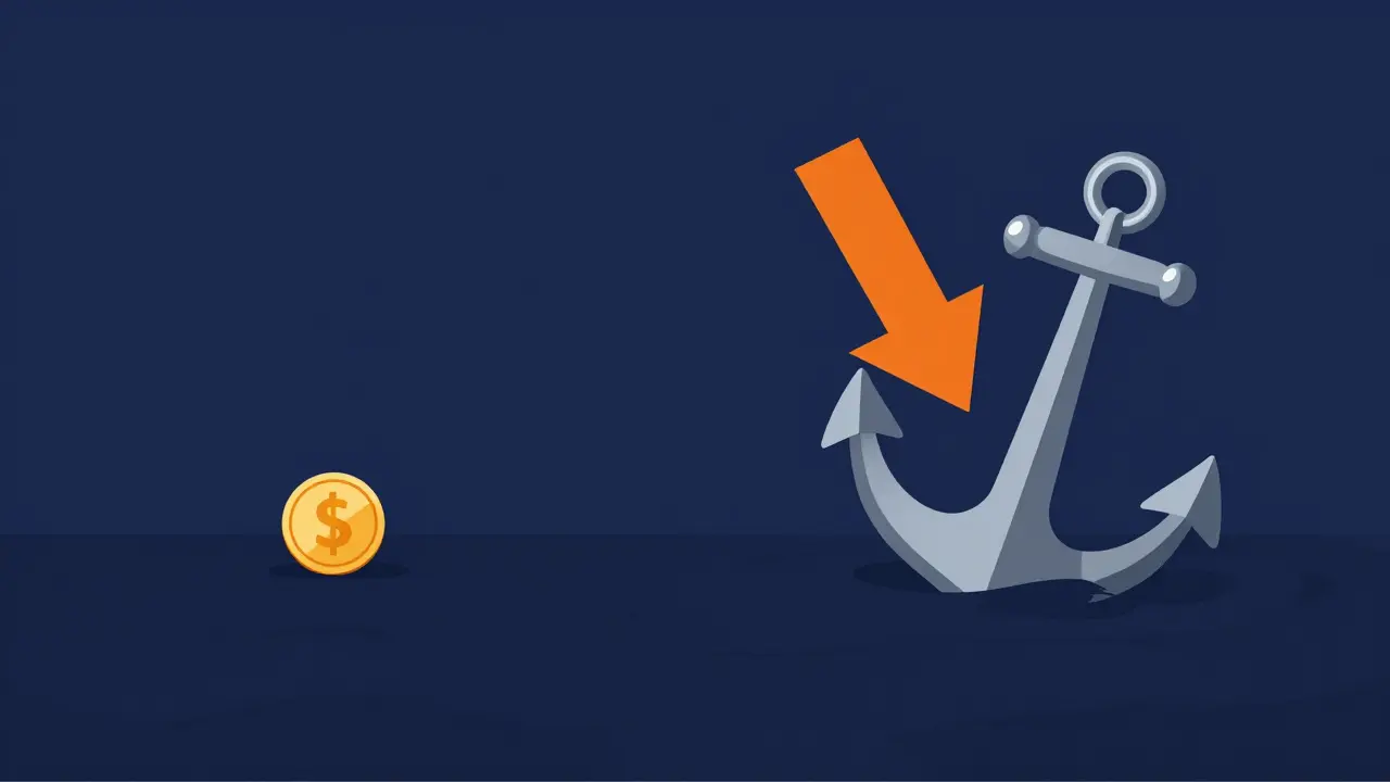 Lone coin on vast ocean symbolizing low crypto liquidity risk