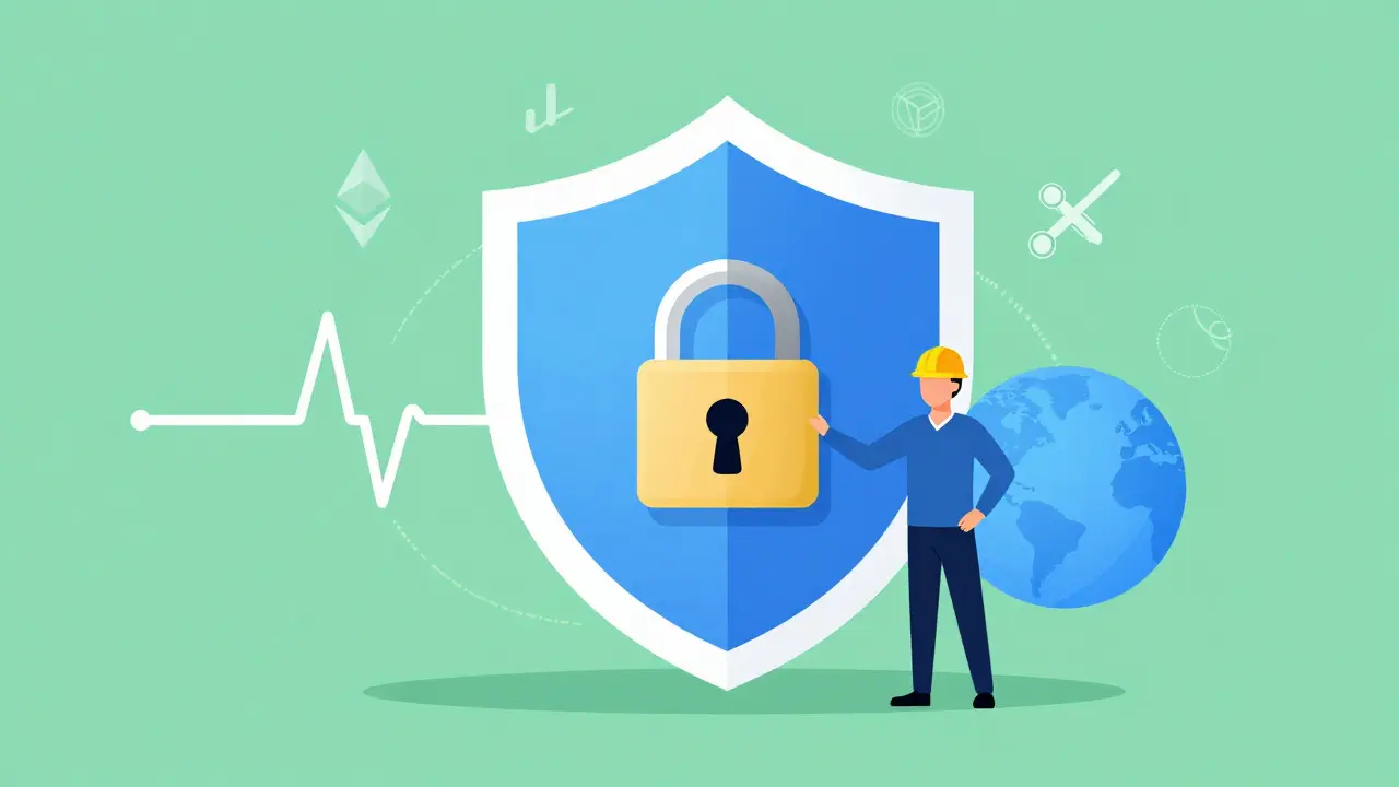 Security shield protecting blockchain assets from slashing penalties