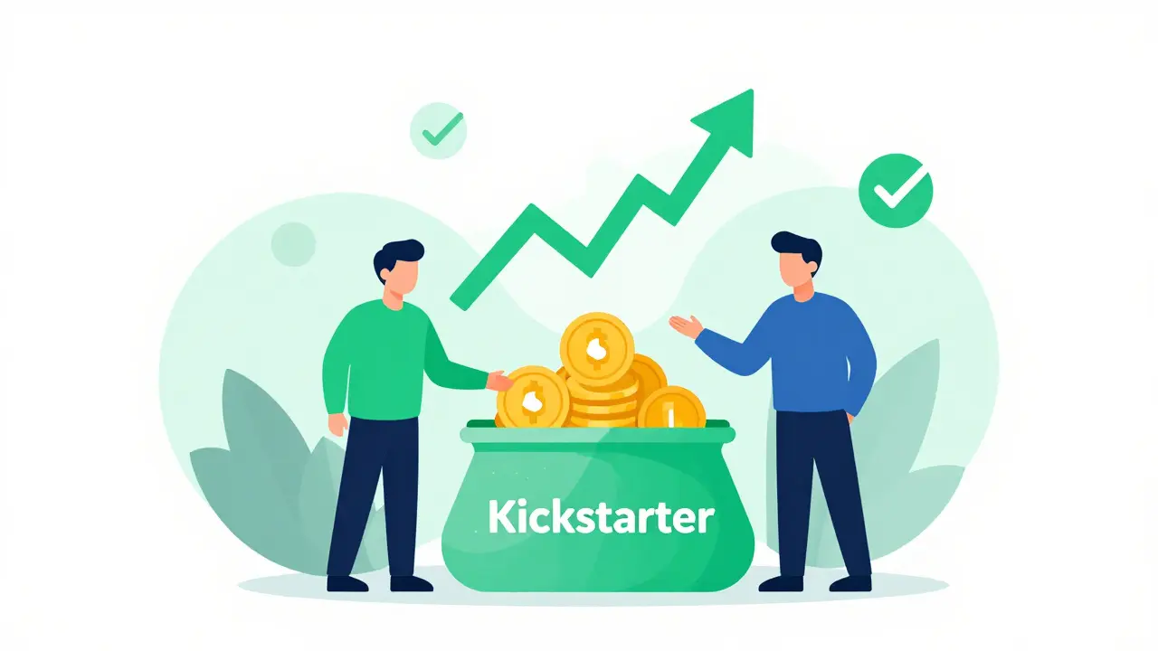 Abstract avatars contributing coins to a community voting pool