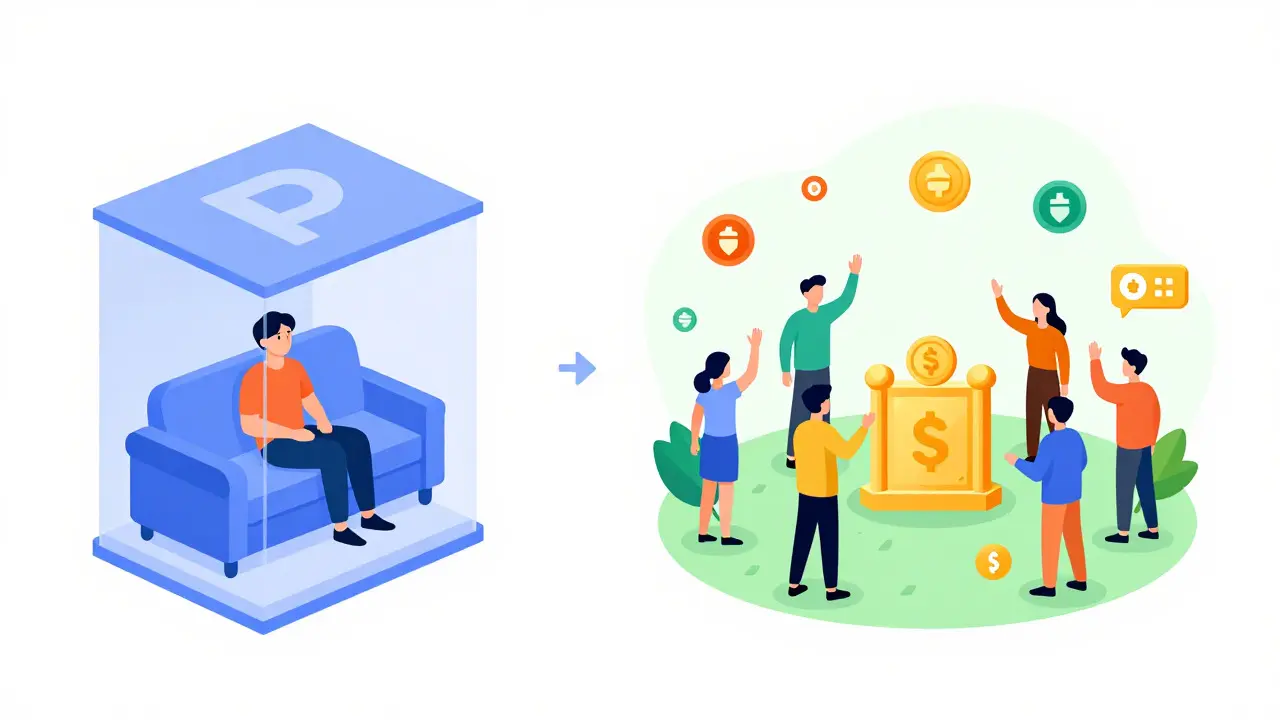 Comparison of passive subscription vs active token ownership