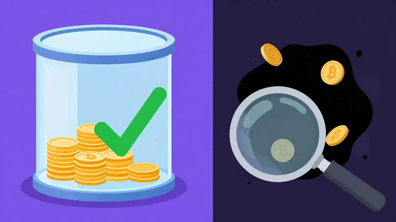 Comparison of secure vault vs dark void for crypto assets