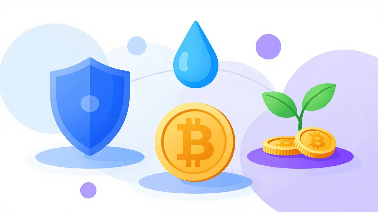 Icons for lending, liquidity, and farming surrounding an ankrBNB token