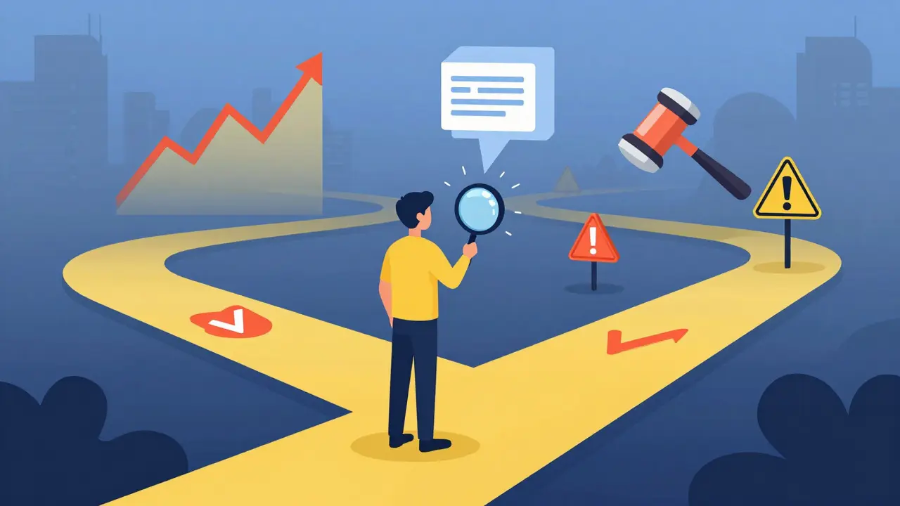 Illustration of a user checking for scams and risks in DeFi protocols