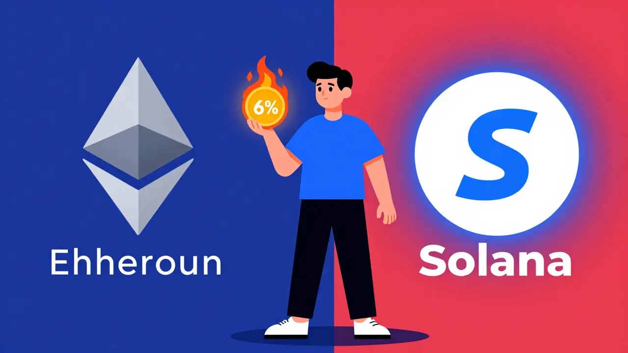 Illustration of creator switching blockchains
