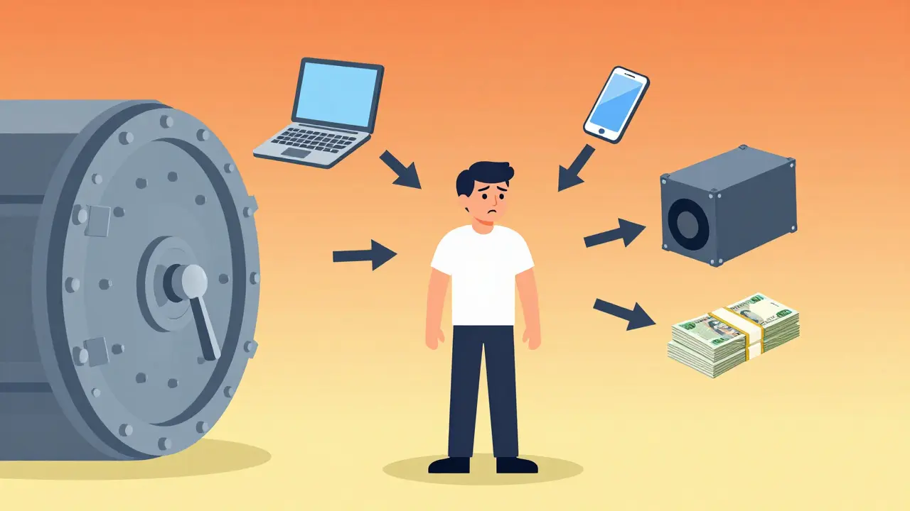 Person losing assets to state treasury due to crypto violations