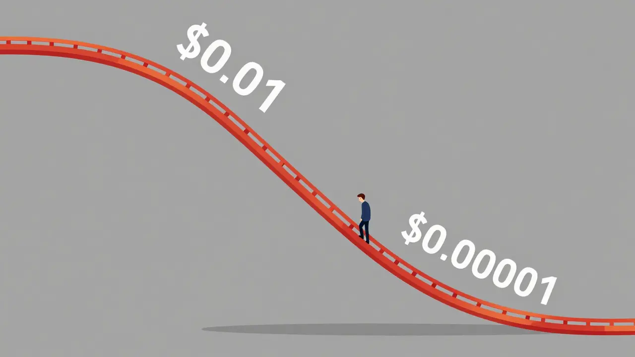 Rollercoaster graph showing crypto crash