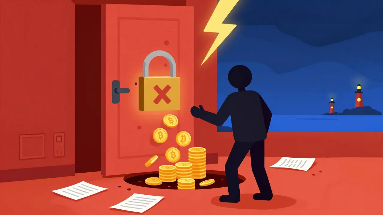 User blocked from withdrawing funds while assets disappear