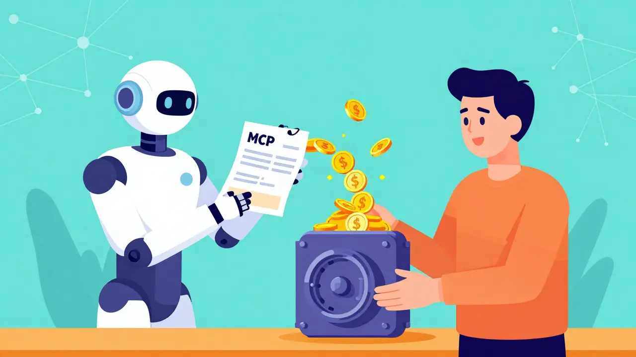 AI assistant helping a developer process direct crypto payments