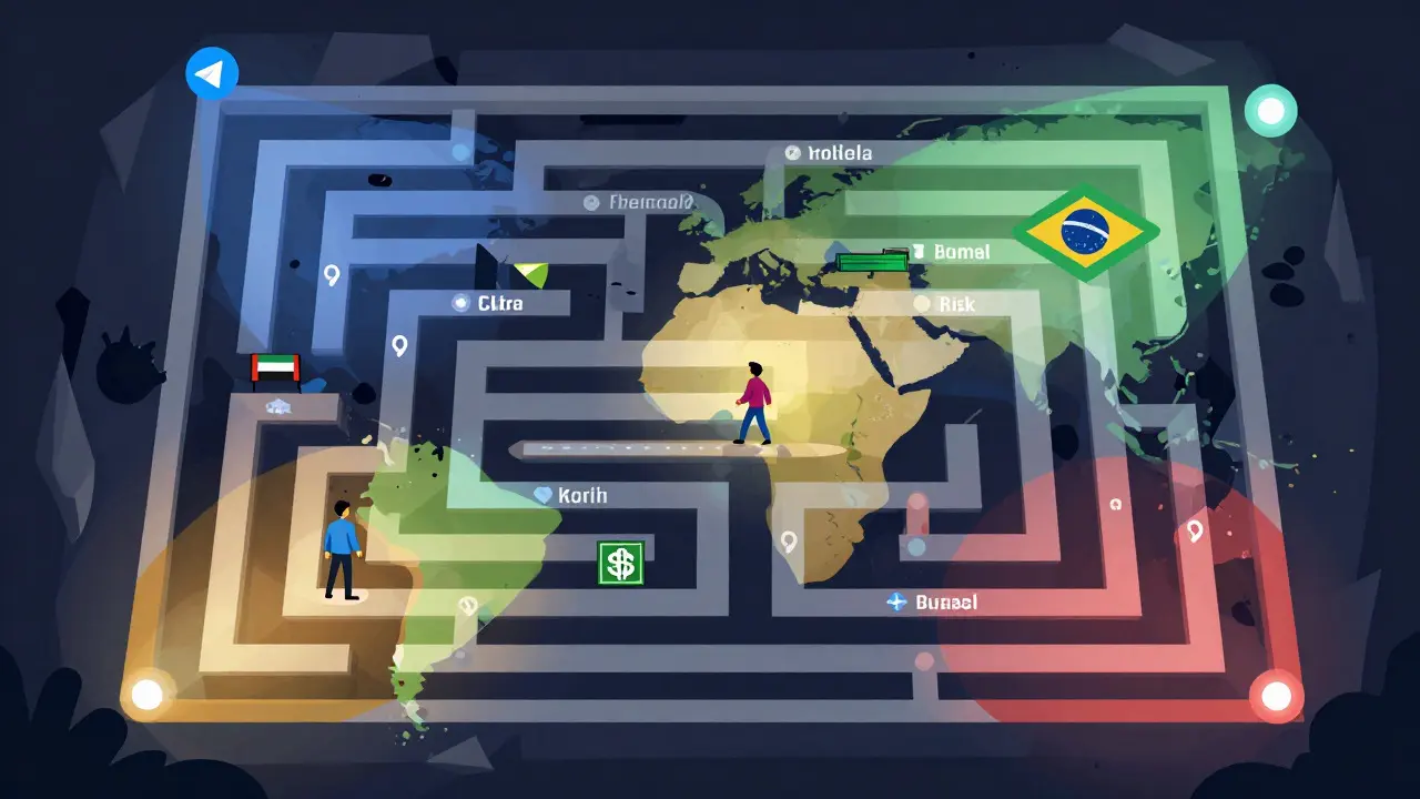Character navigating a complex maze of underground financial pathways