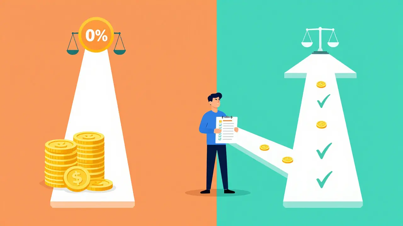 Visual metaphor comparing low trading fees vs limited coins