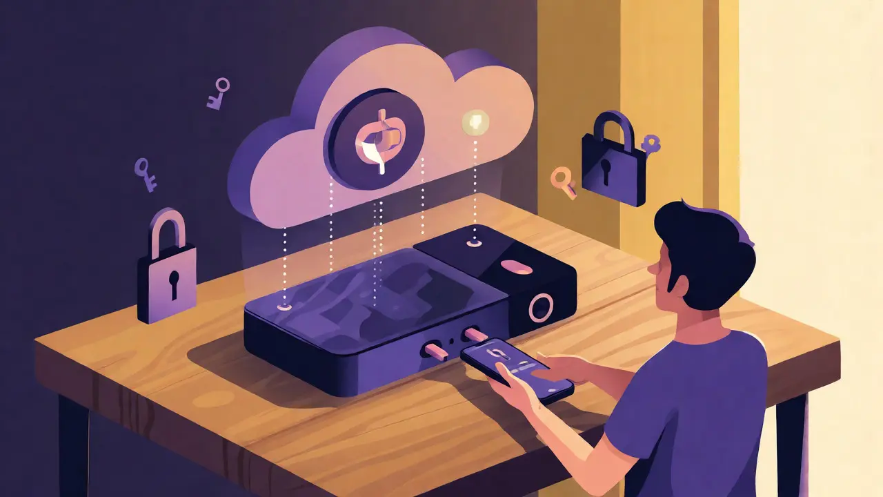 Secure crypto storage with hardware wallet and cloud visualization