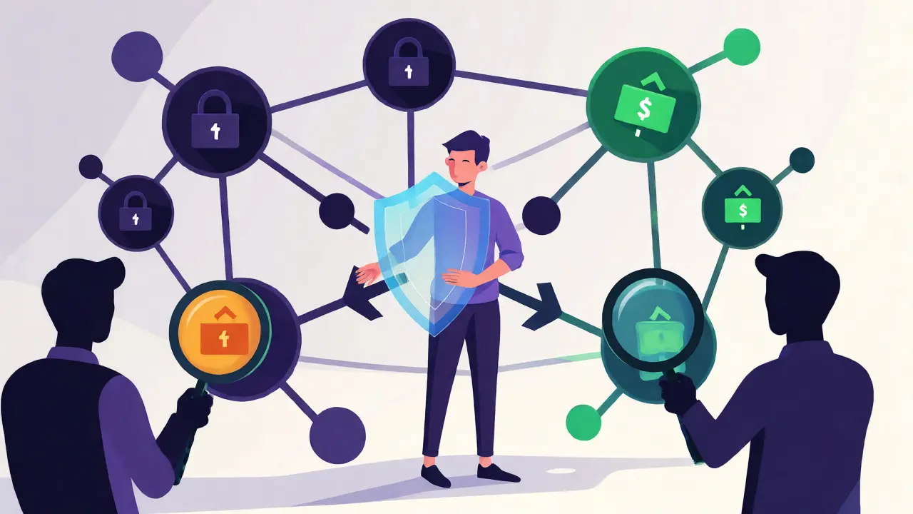 DeFi network with users shielding themselves from regulator scrutiny via non-custodial wallets.